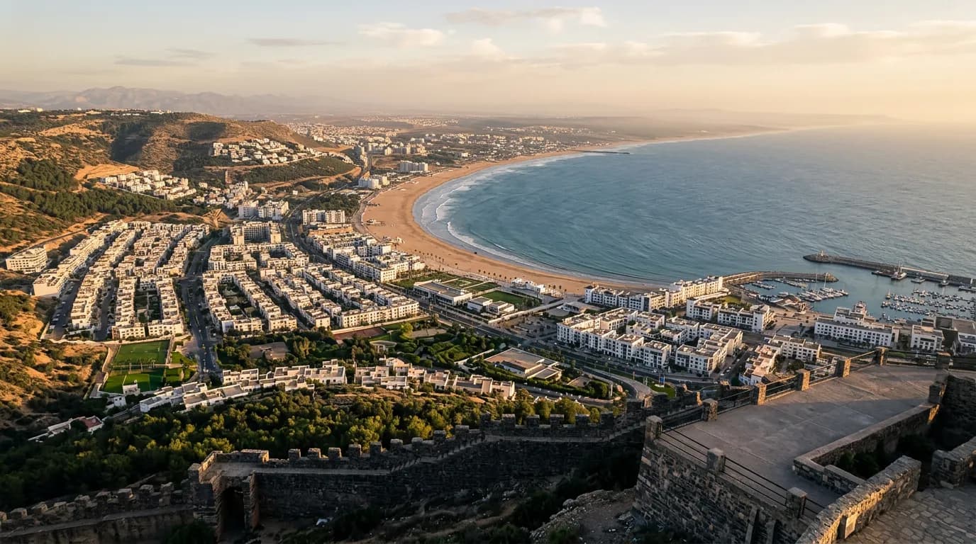 Showroom Secu Agadir à Agadir avec caméras IP, centrales d'alarme et visiophones exposés