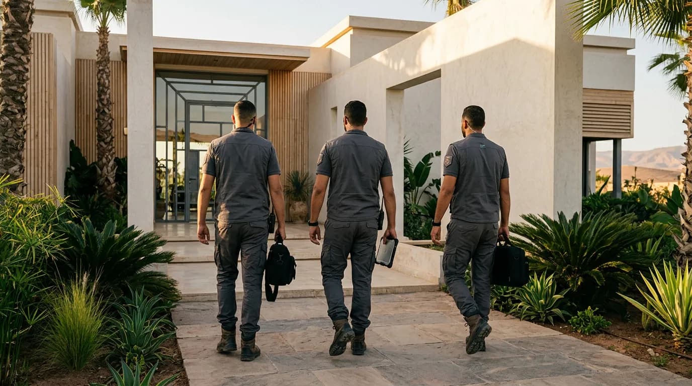 Atelier Secu Agadir à Agadir avec centrales d'alarme, NVR et caméras IP en démonstration